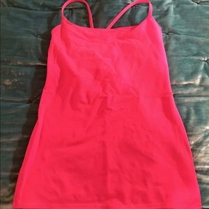 Lululemon Pink Tank Top size 8  with built-in bra